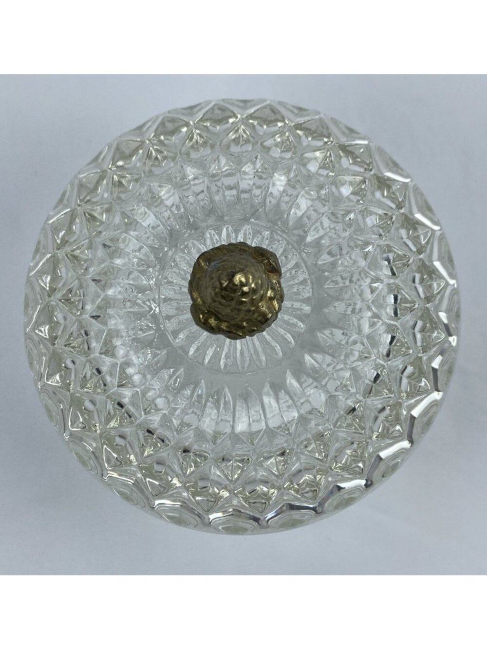 VTG Indiana Glass Mount Vernon Trinket / Candy Dish Dome Lid Brass Acorn Finial - Picture 13 of 13